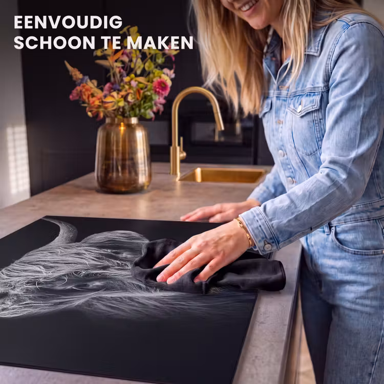 Inductie beschermer - Schotse hooglander - Zwart - Koe - Dieren — 6