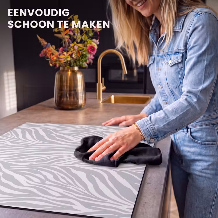 Inductie beschermer - Zebra - Motief - Grijs — 6