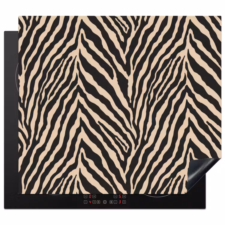 Inductie beschermer - Zebra - Klassiek - Zwart