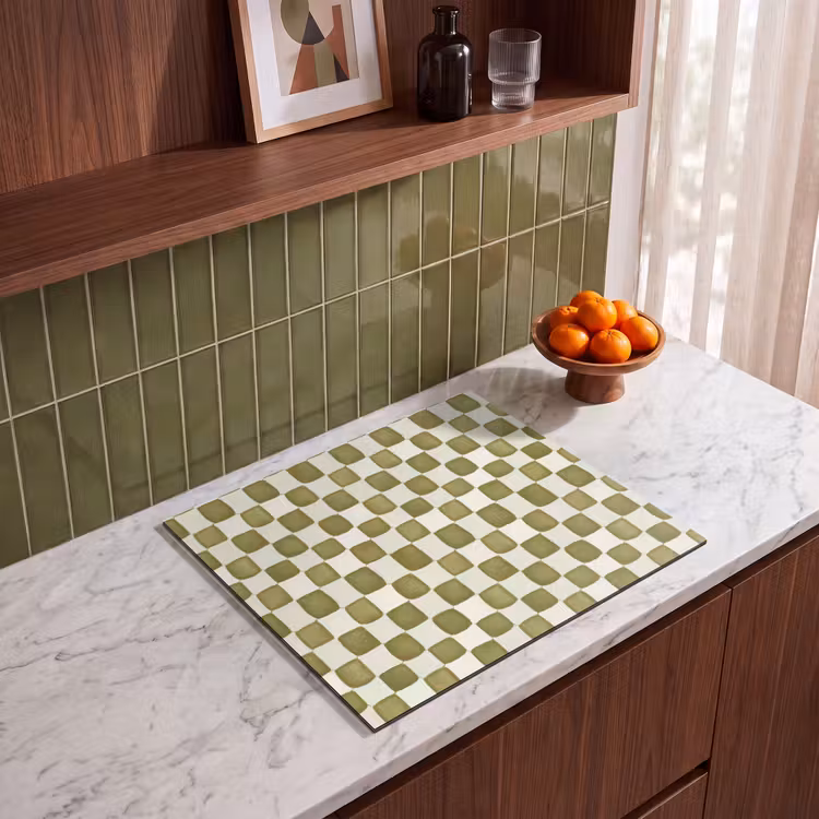 Inductie beschermer - Schaak - Patroon - Groen — 8