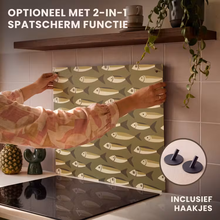 Inductie beschermer - Vis - Patroon - Groen — 10