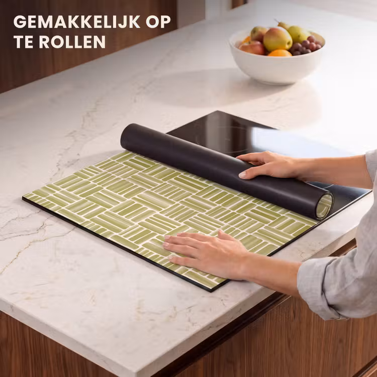 Inductie beschermer - Vlecht - Patroon - Groen — 7