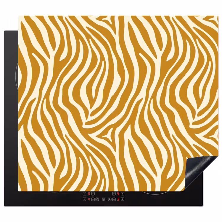 Inductie beschermer - Zebra - Klassiek - Oker - Geel