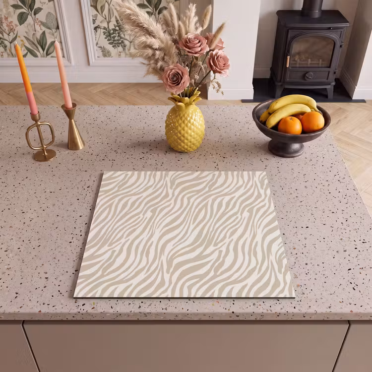 Inductie beschermer - Zebra - Patroon - Beige — 2