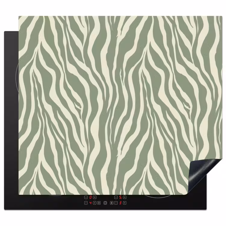 Inductie beschermer - Zebra - Motief - Groen