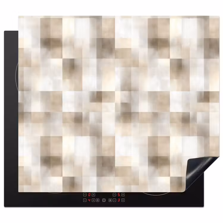 Inductie beschermer - Textuur - Linnen - Beige