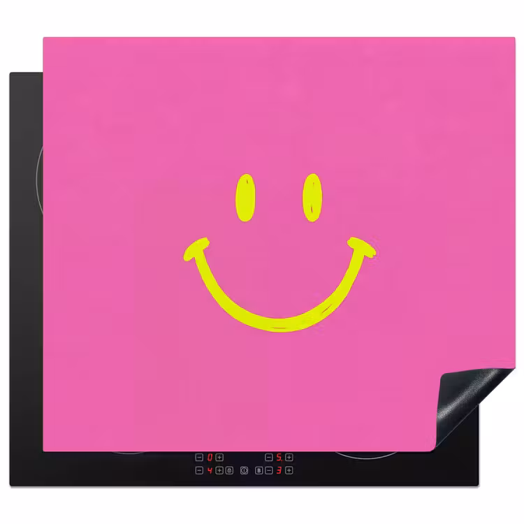 Inductie beschermer - Smiley - Vrolijk - Roze — 1