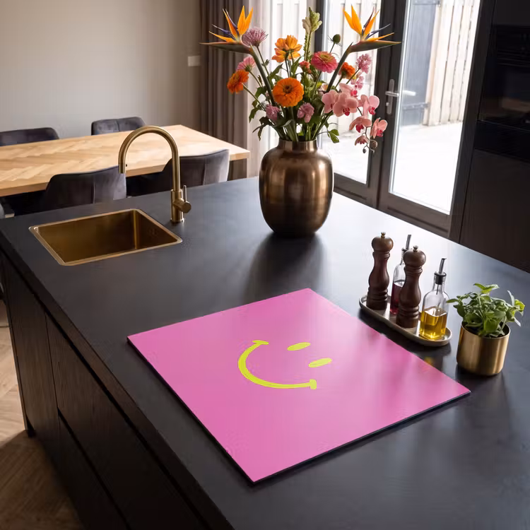 Inductie beschermer - Smiley - Vrolijk - Roze — 5