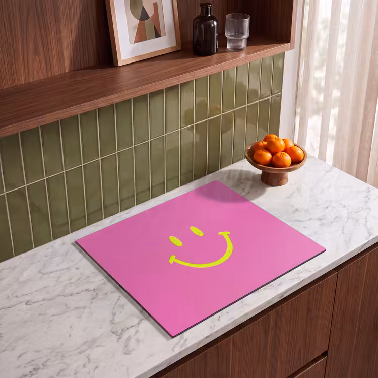 Inductie beschermer - Smiley - Vrolijk - Roze — 8