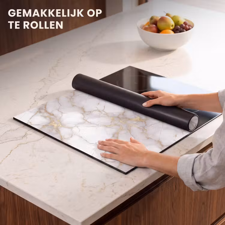 Inductie beschermer - Wit - Goud - Marmer - Grijs — 7