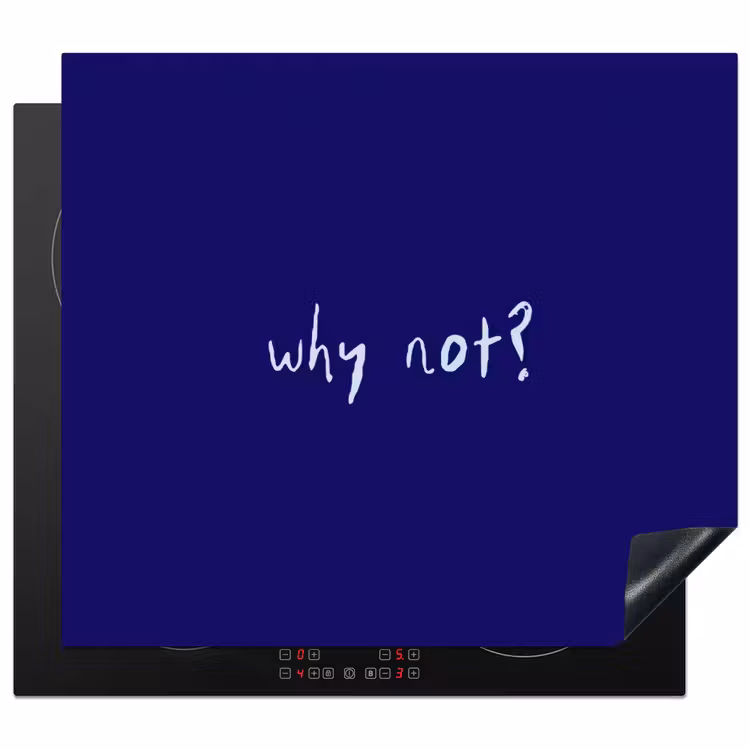 Inductie beschermer - Why not - Blauw - Handgeschreven — 1