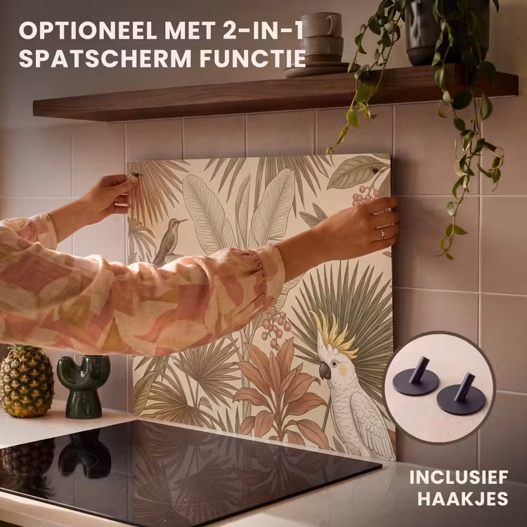 Inductie beschermer - Tropisch - Vogels - Beige — 10