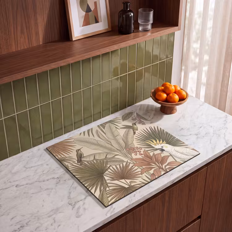 Inductie beschermer - Tropisch - Vogels - Beige — 8