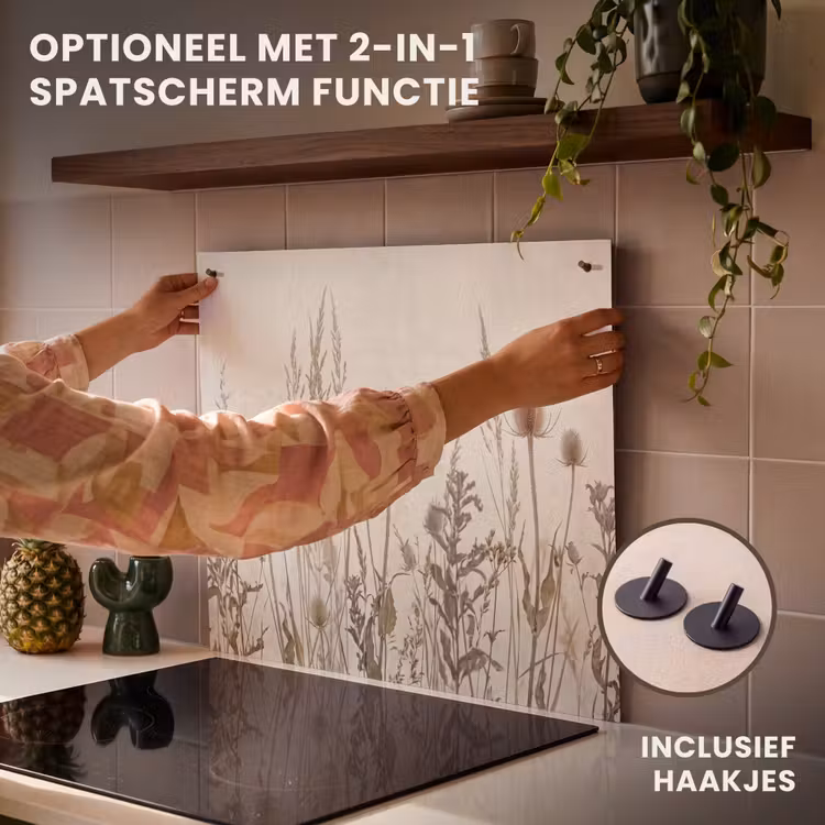 Inductie beschermer - Weidebloemen - Design - Sepia — 10
