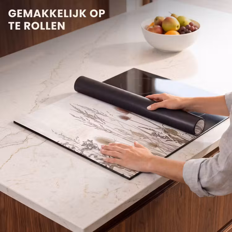 Inductie beschermer - Weidebloemen - Design - Sepia — 7