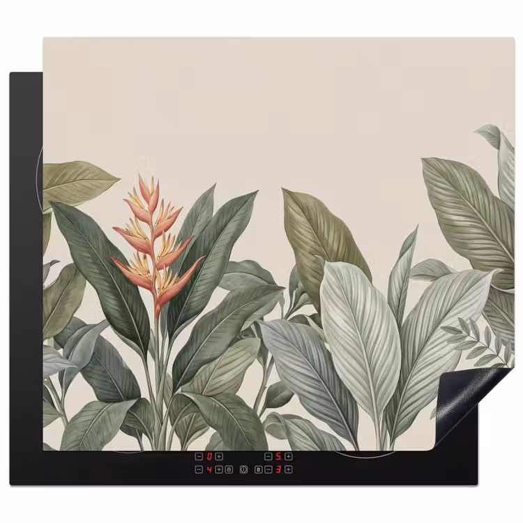Inductie beschermer - Tropisch - Planten - Modern - Groen