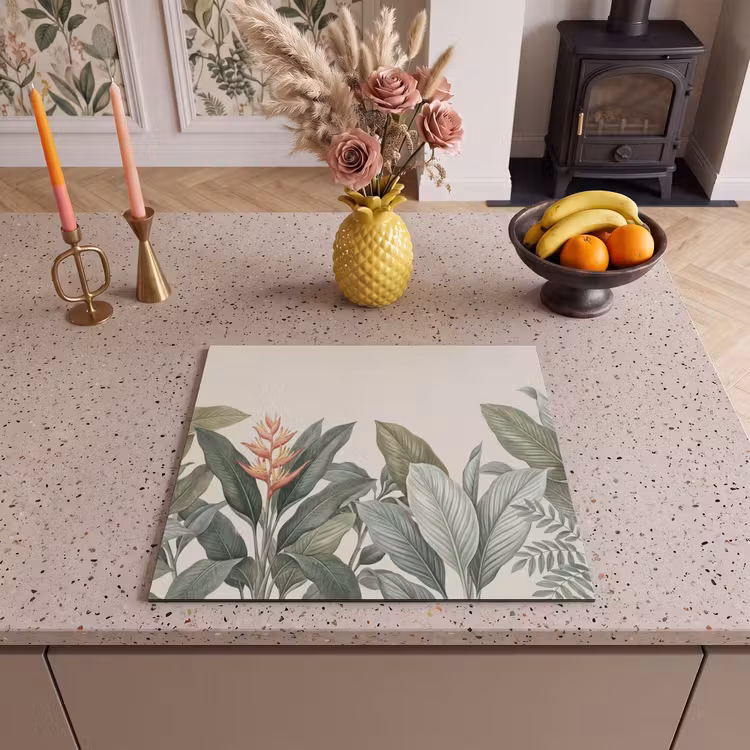 Inductie beschermer - Tropisch - Planten - Modern - Groen — 2