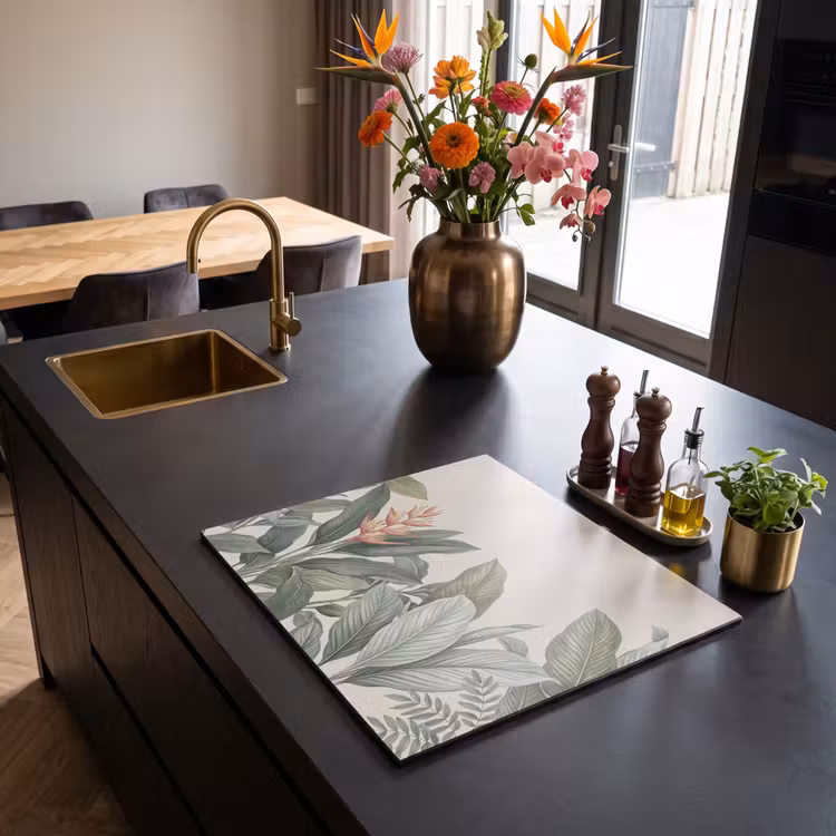 Inductie beschermer - Tropisch - Planten - Modern - Groen — 5