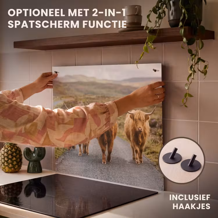 Inductie beschermer - Schotse Hooglanders - Weg - Landschap - Kudde — 10