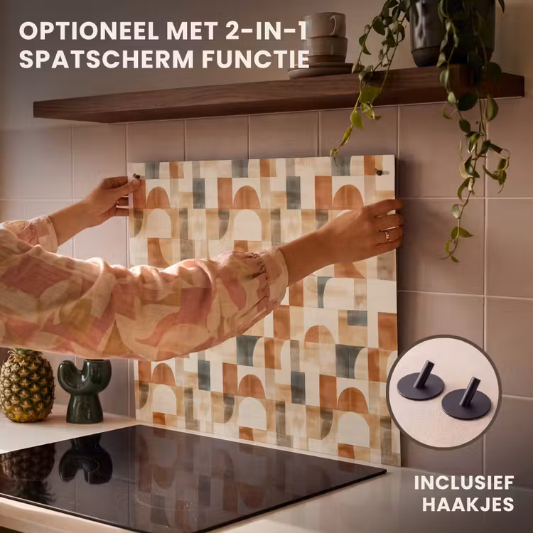 Inductie beschermer - Terracotta - Geometrisch - Aquarel - Textuur — 10