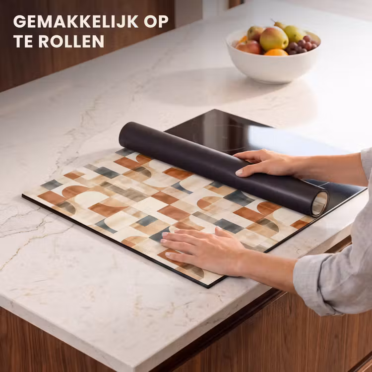 Inductie beschermer - Terracotta - Geometrisch - Aquarel - Textuur — 7
