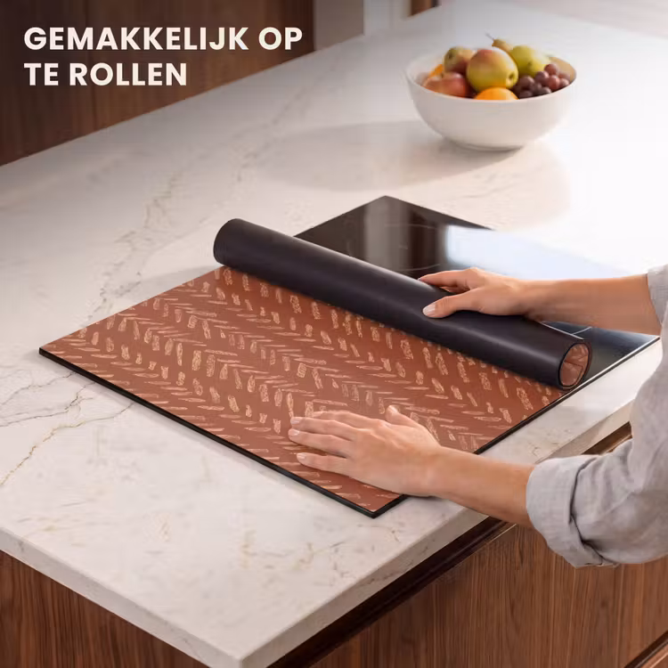 Inductie beschermer - Terracotta - Visgraat - Ambachtelijk - Patroon — 7