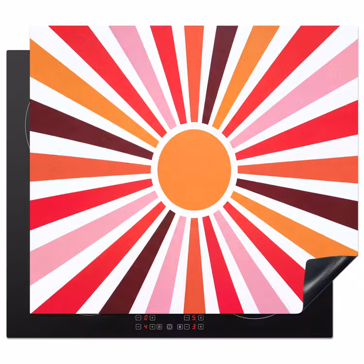 Inductie beschermer - Zon - Stralen - Abstract - Kleurrijk — 1