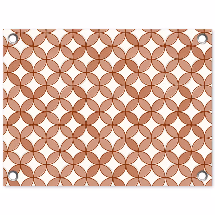 Tuinposter - Geometrisch Patroon Terracotta