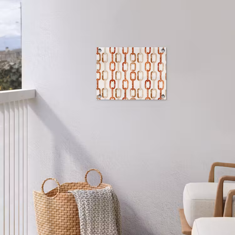 Tuinposter - Kettingschakels Patroon Terracotta — 3