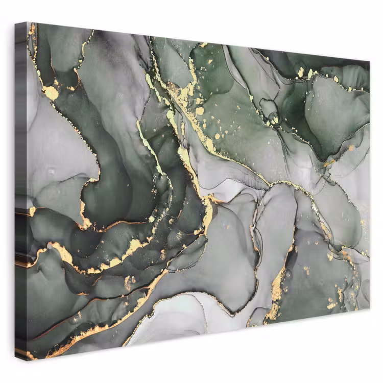 Canvas schilderij - Luxe - Marmer - Groen — 1