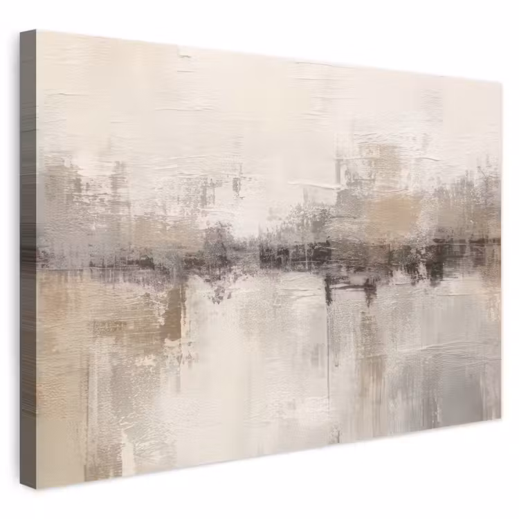 Canvas schilderij - Moderne kunst - Abstract - Beige — 1