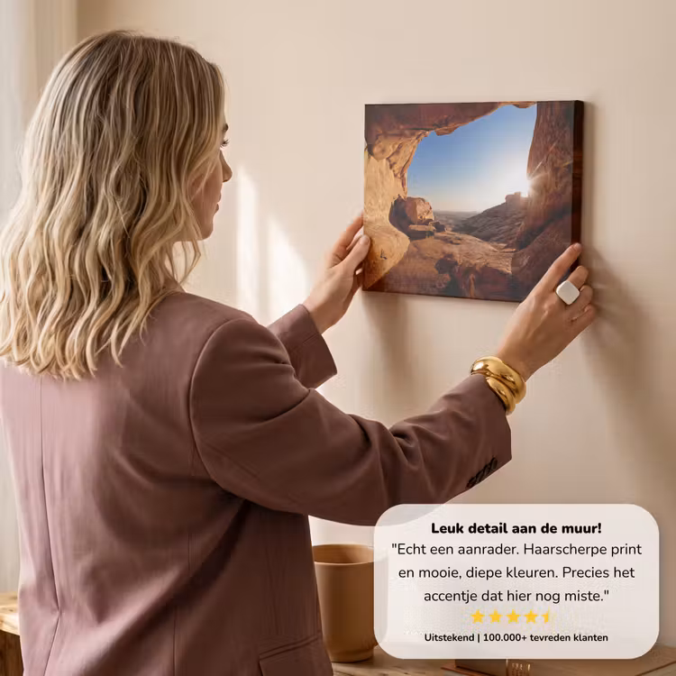 Canvas schilderij - Grot - Woestijn - Zon - Landschap — 3