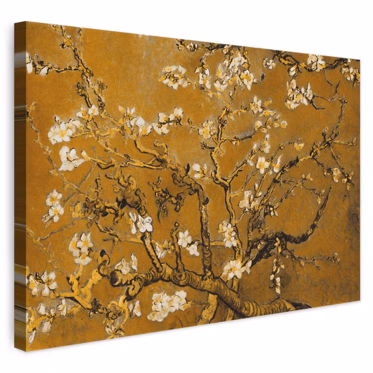 Canvas schilderij - Amandelbloesem - Kunst - Van Gogh - Goud — 1