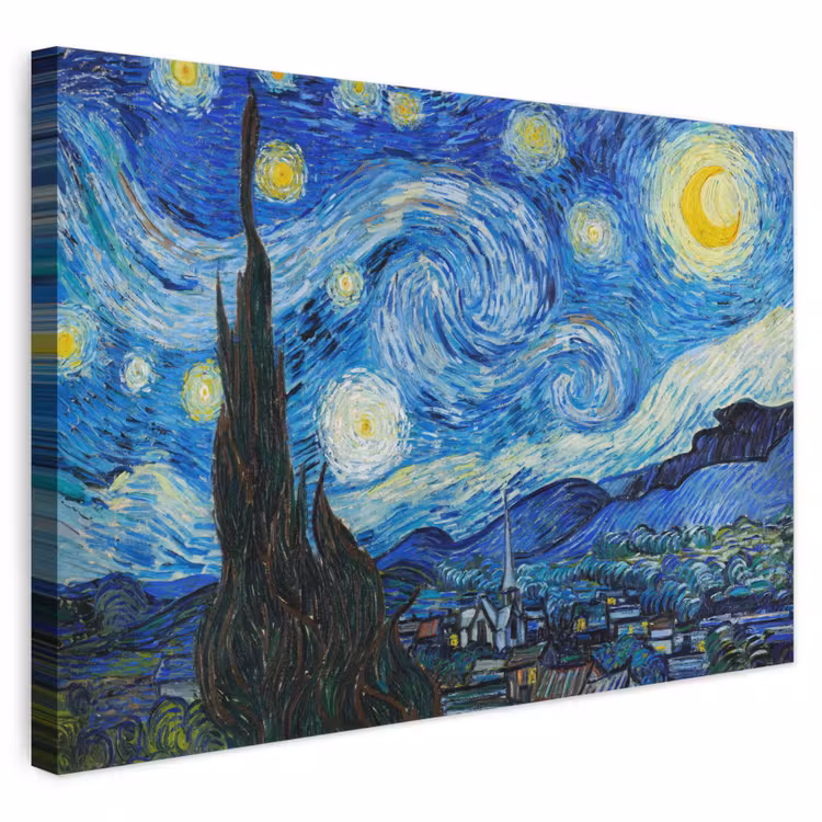 Canvas schilderij - De sterrennacht - Vincent van Gogh — 1