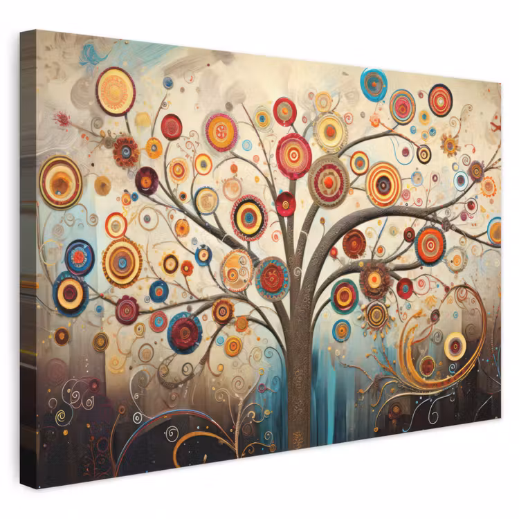 Canvas schilderij - Boom - Tree of life - Kleur — 1
