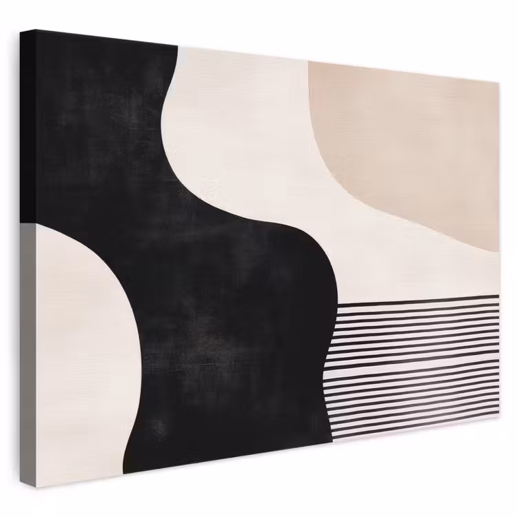 Canvas schilderij - Abstract - Japandi - Beige - Modern — 1