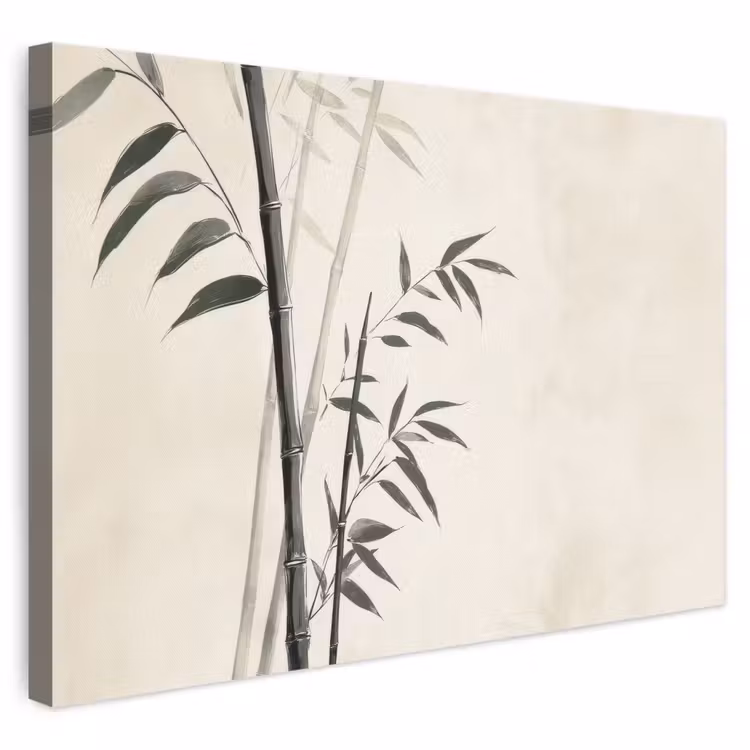 Canvas schilderij - Japandi - Bamboe - Beige — 1