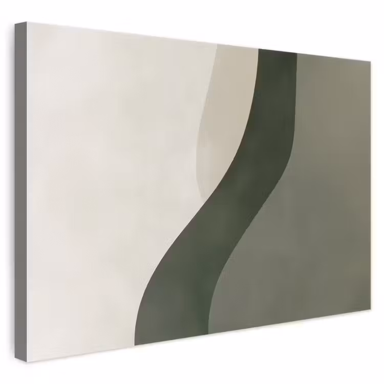 Canvas schilderij - Japandi - Groen - Abstract - Modern — 1