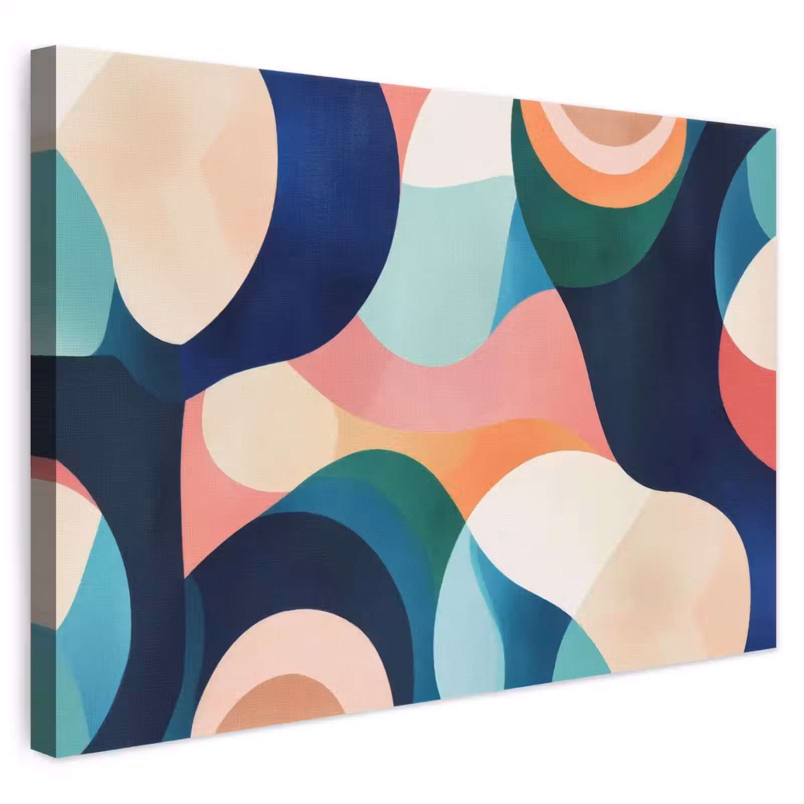 Canvas schilderij - Abstract - Blauw - Roze — 1