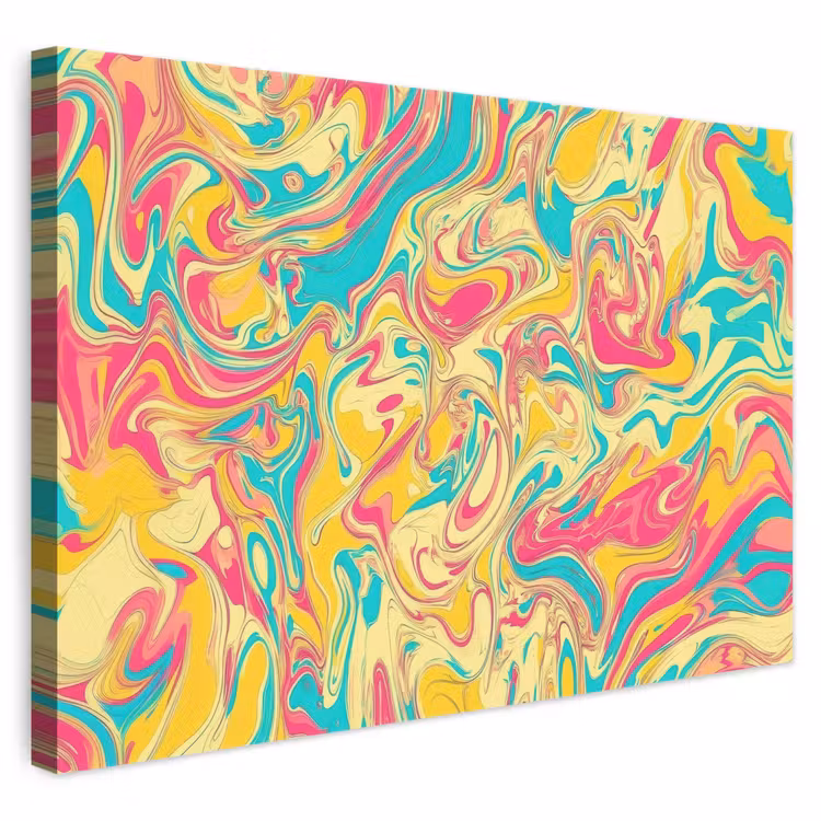 Canvas schilderij - Abstracte Vloeibare Verfstromen