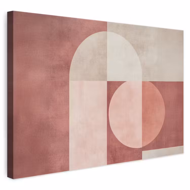 Canvas schilderij - Figuren - Abstract - Roze — 1