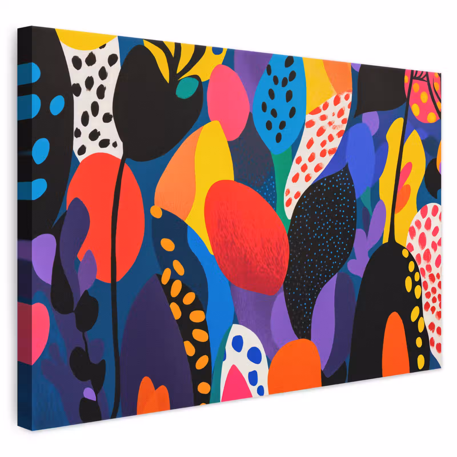 Canvas schilderij - Bloemen - Bladeren - Abstract - Rood — 1