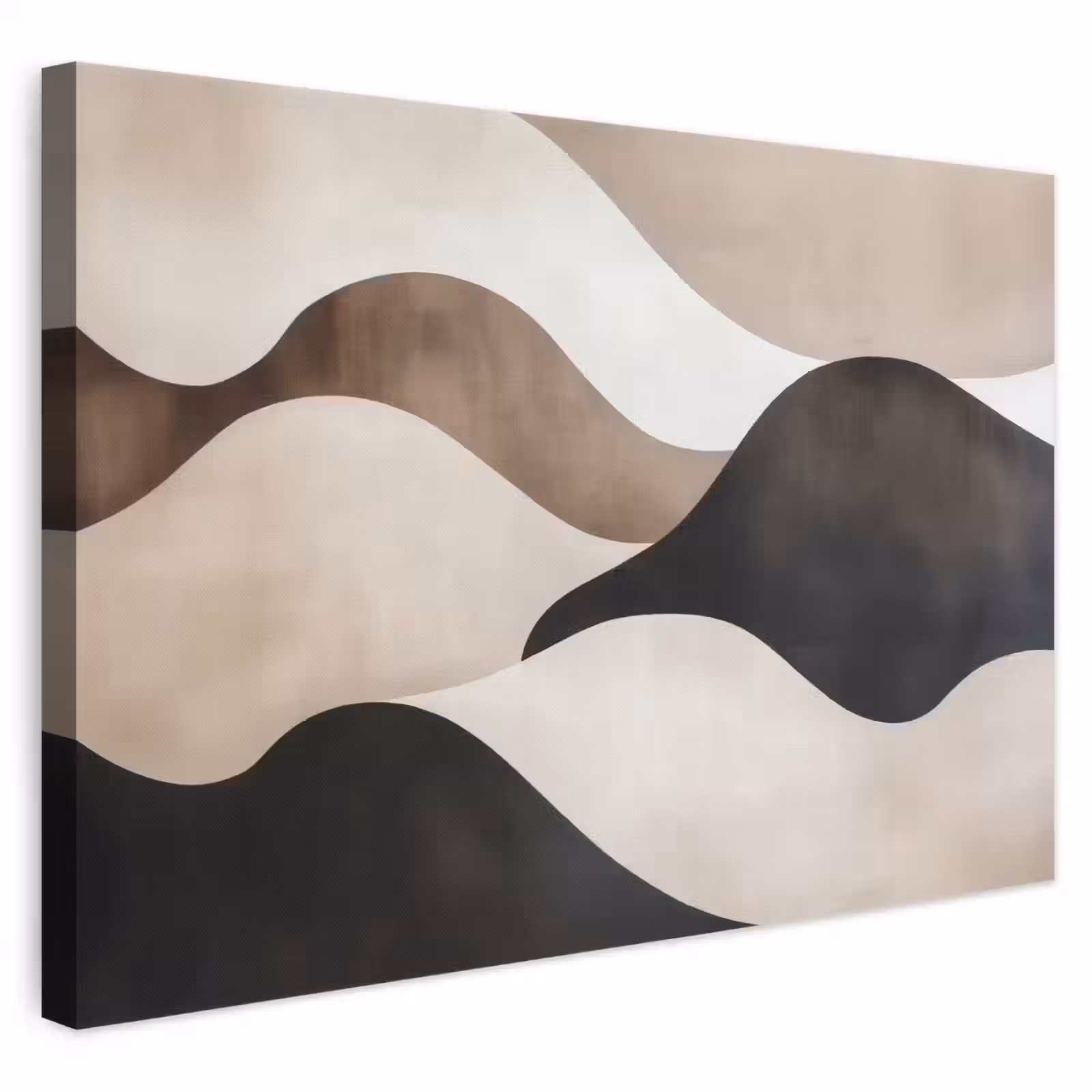 Canvas schilderij - Golven - Abstract - Beige — 1