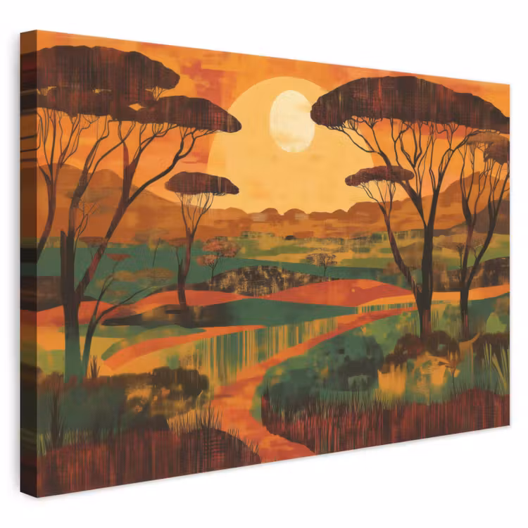 Canvas schilderij - Landschap - Afrikaans - Zon — 1