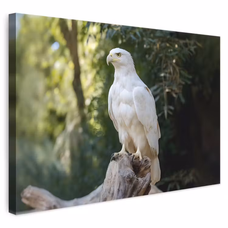 Canvas schilderij - Arend - Hout - Wit - Planten — 1