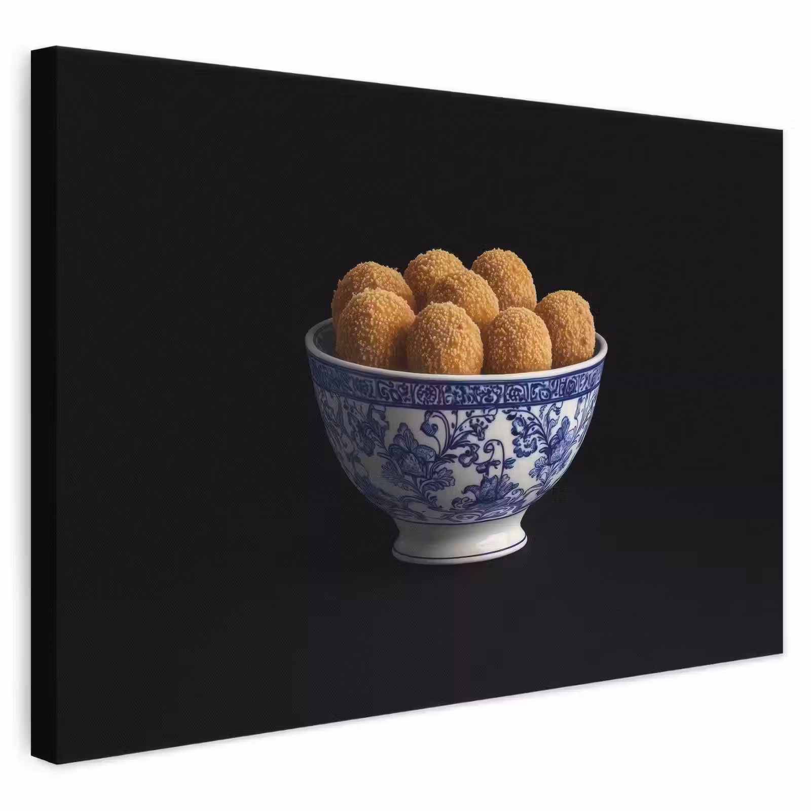Canvas schilderij - Delfts blauw - Bitterballen - Holland - Schaal — 1