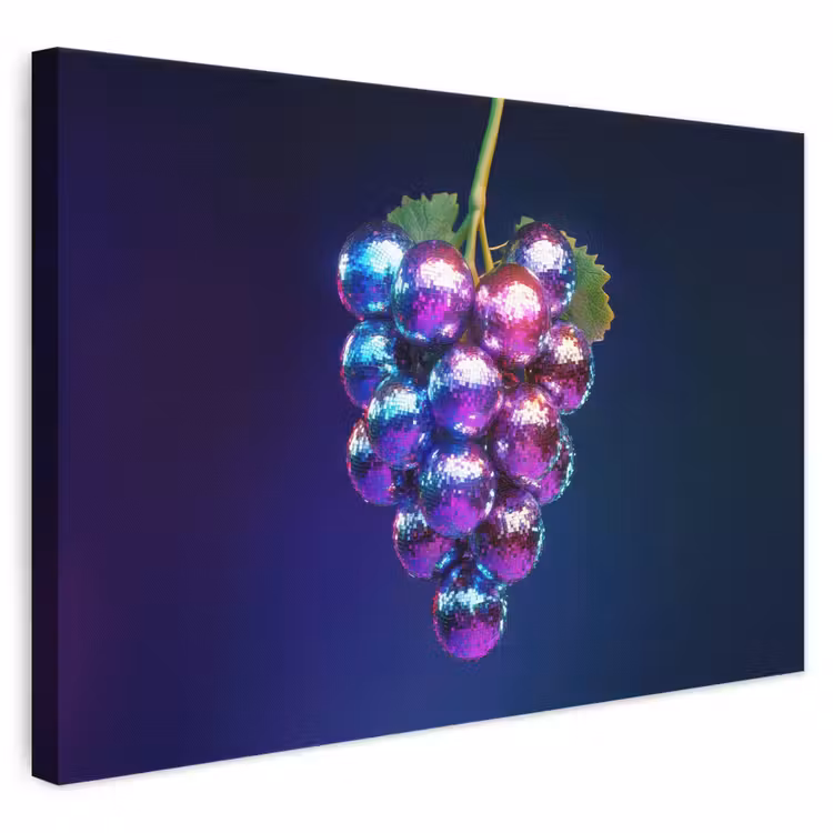 Canvas schilderij - Paars - Disco - Feest - Druif — 1