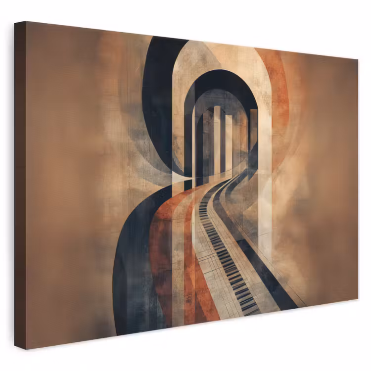 Canvas schilderij - Piano - Toetsen - Abstract — 1