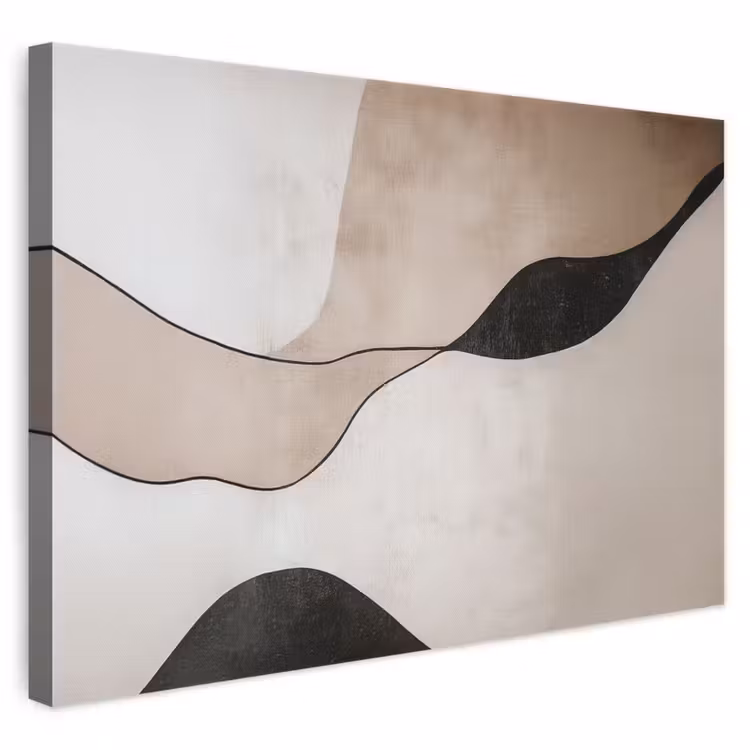 Canvas schilderij - Contourlijnen - Abstracte landschap — 1