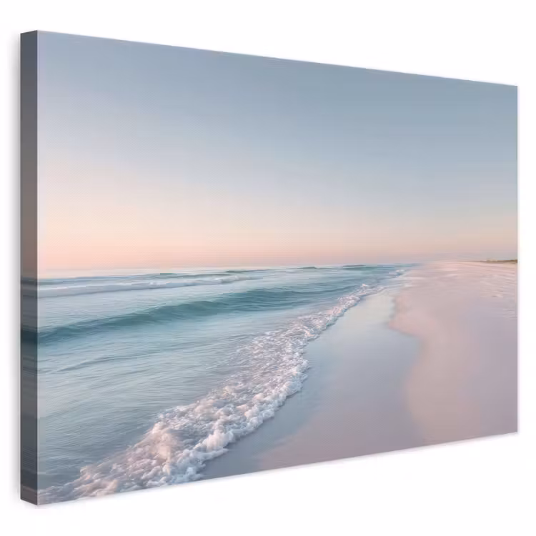 Canvas schilderij - Kustlijn - Pastel - water — 1